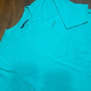 Greg Norman Large Men's Pocket Tee - Turquoise